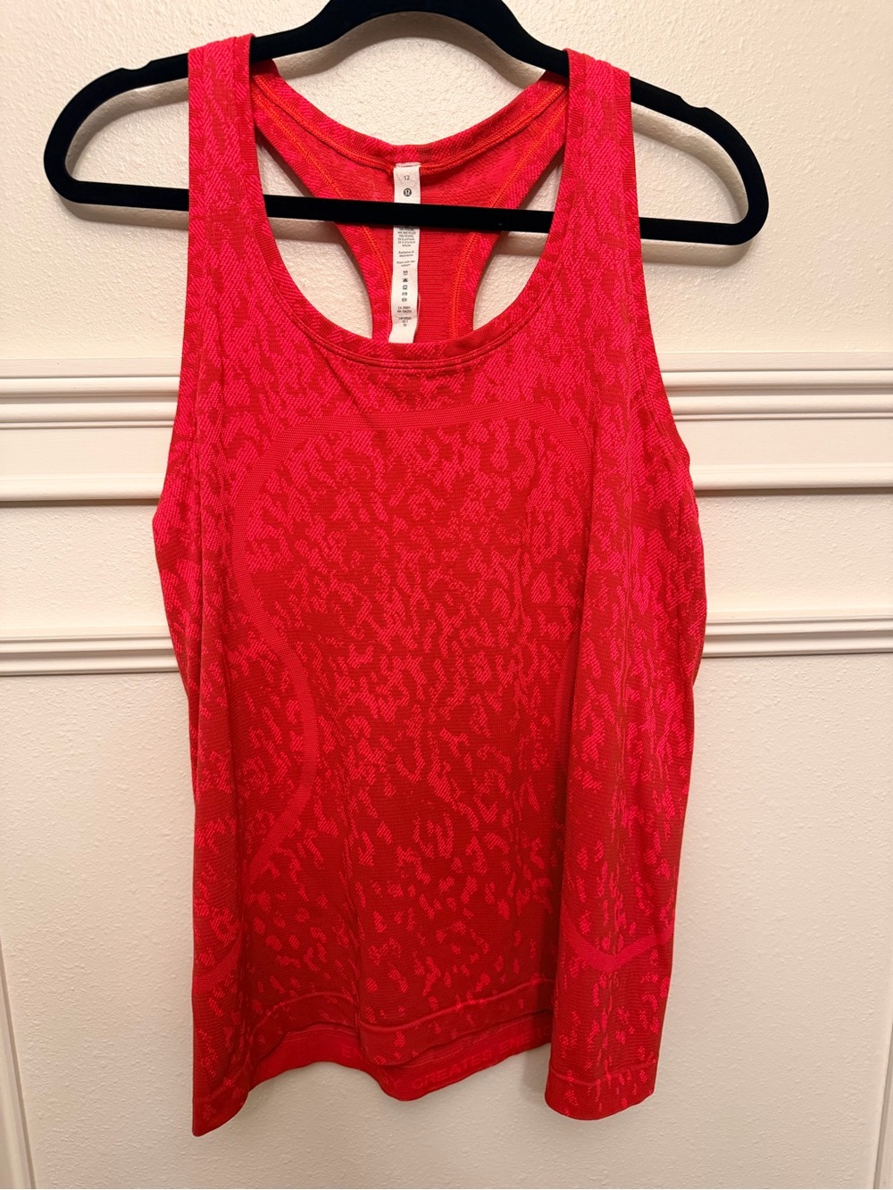 lululemon athletica Bright Pink Textured Racerback Tank